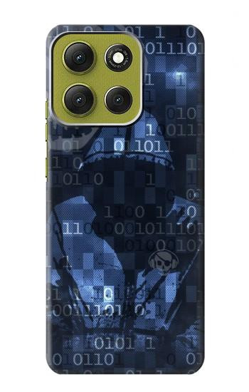 S3431 Digital Code Cyber Hacker Hülle Schutzhülle Taschen für Motorola Moto G86