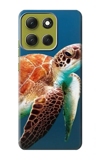 S3497 Green Sea Turtle Hülle Schutzhülle Taschen für Motorola Moto G86