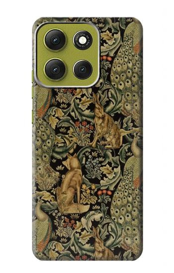S3661 William Morris Forest Velvet Hülle Schutzhülle Taschen für Motorola Moto G86