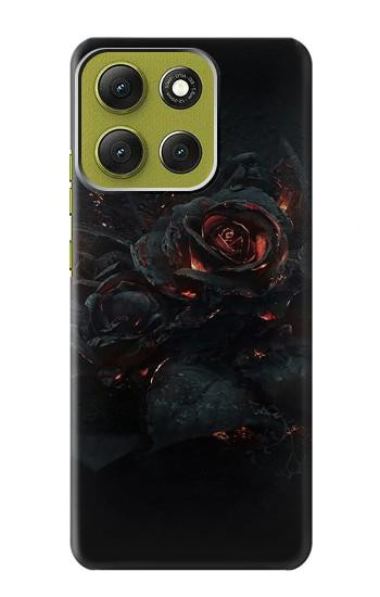 S3672 Burned Rose Hülle Schutzhülle Taschen für Motorola Moto G86