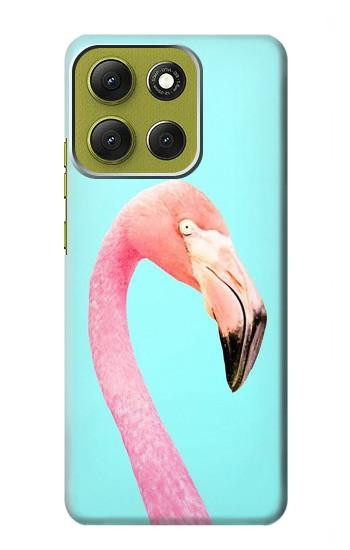 S3708 Pink Flamingo Hülle Schutzhülle Taschen für Motorola Moto G86