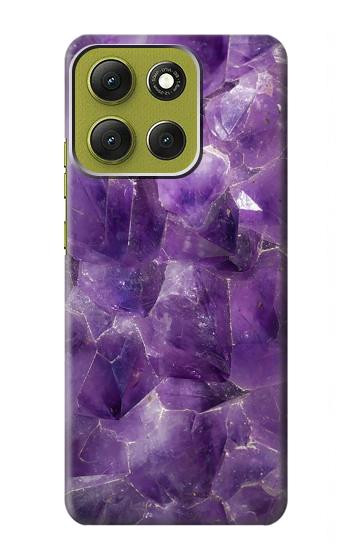 S3713 Purple Quartz Amethyst Graphic Printed Hülle Schutzhülle Taschen für Motorola Moto G86