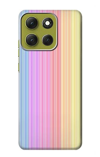 S3849 Colorful Vertical Colors Hülle Schutzhülle Taschen für Motorola Moto G86