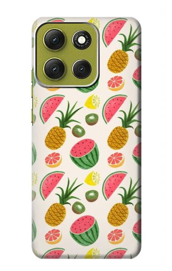 S3883 Fruit Pattern Hülle Schutzhülle Taschen für Motorola Moto G86