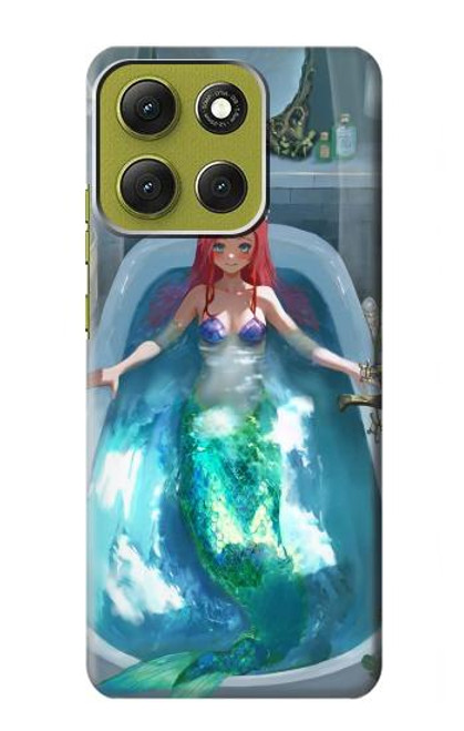 S3911 Cute Little Mermaid Aqua Spa Hülle Schutzhülle Taschen für Motorola Moto G86