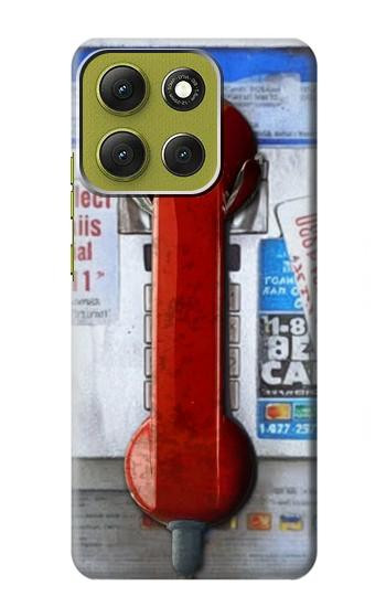 S3925 Collage Vintage Pay Phone Hülle Schutzhülle Taschen für Motorola Moto G86