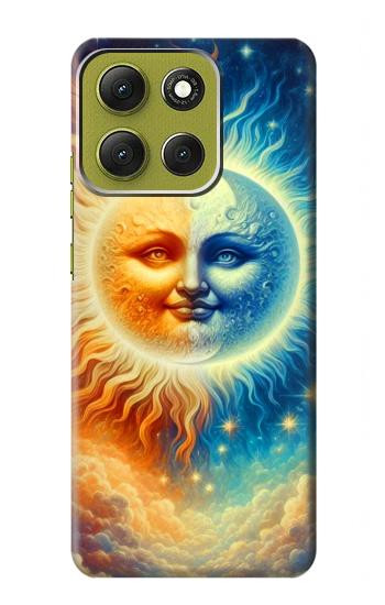 S3966 Artistic Sun Moon Hülle Schutzhülle Taschen für Motorola Moto G86