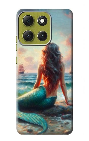 S4006 Oil Painting Mermaid Hülle Schutzhülle Taschen für Motorola Moto G86