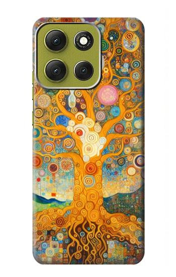 S4007 Tree of Life Painting Hülle Schutzhülle Taschen für Motorola Moto G86