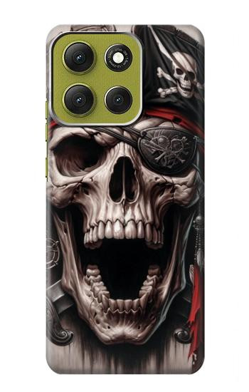 S4009 Pirate Skull Hülle Schutzhülle Taschen für Motorola Moto G86