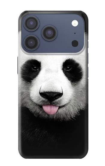 S4049 Cute Panda Stick Out Tongue Hülle Schutzhülle Taschen für iPhone 17 Pro, 18 Pro
