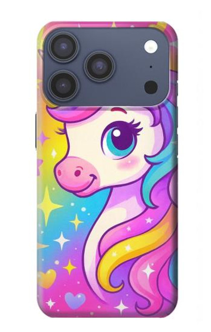 S4057 Cute Unicorn Cartoon Hülle Schutzhülle Taschen für iPhone 17 Pro