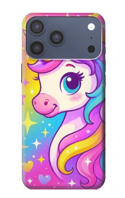 S4057 Cute Unicorn Cartoon Hülle Schutzhülle Taschen für iPhone 17 Pro Max