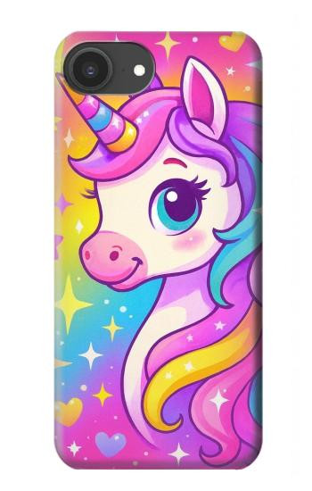 S4057 Cute Unicorn Cartoon Hülle Schutzhülle Taschen für iPhone 16e, 17e
