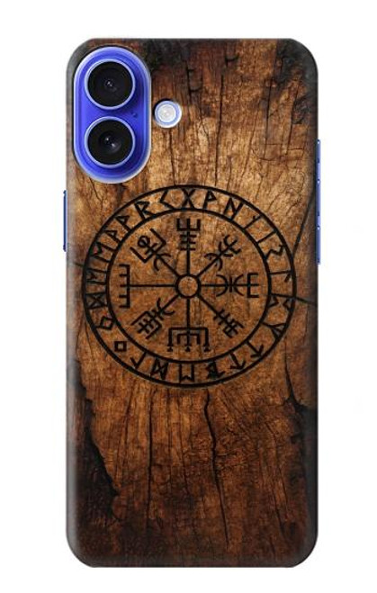 S4036 Viking Vegvisir Compass Wood Hülle Schutzhülle Taschen für iPhone 16