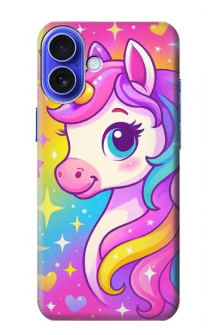S4057 Cute Unicorn Cartoon Hülle Schutzhülle Taschen für iPhone 16