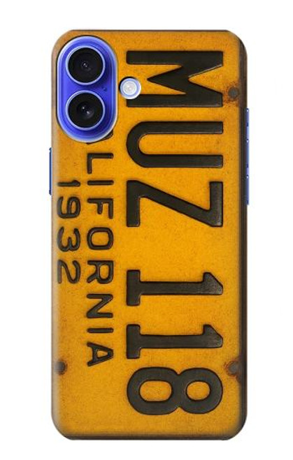 S4060 Vintage California Car License Plate Hülle Schutzhülle Taschen für iPhone 16