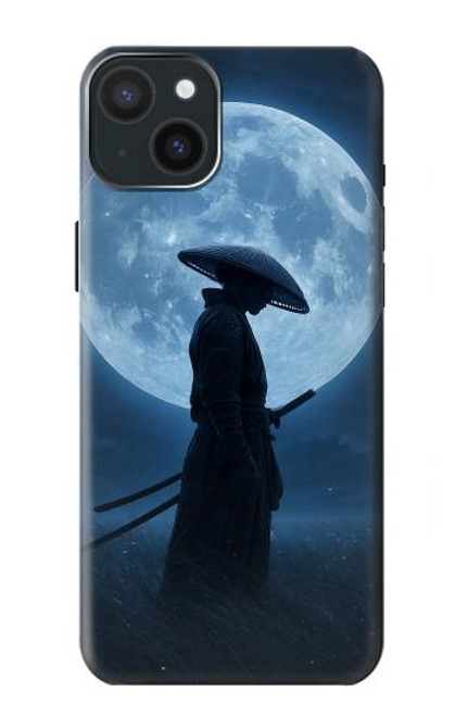S4034 Samurai Moon Night Hülle Schutzhülle Taschen für iPhone 15 Plus