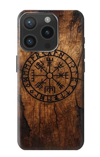 S4036 Viking Vegvisir Compass Wood Hülle Schutzhülle Taschen für iPhone 15 Pro