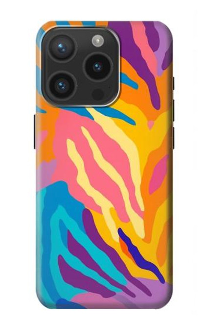 S4037 Colorful Zebra Pattern Hülle Schutzhülle Taschen für iPhone 15 Pro
