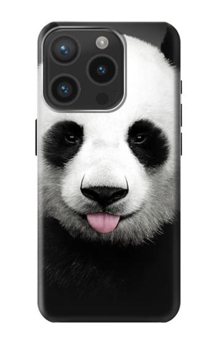 S4049 Cute Panda Stick Out Tongue Hülle Schutzhülle Taschen für iPhone 15 Pro