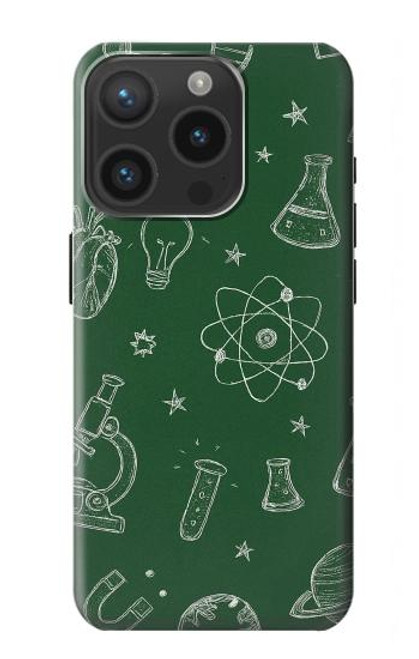 S4059 Science Chalkboard Graphic Hülle Schutzhülle Taschen für iPhone 15 Pro