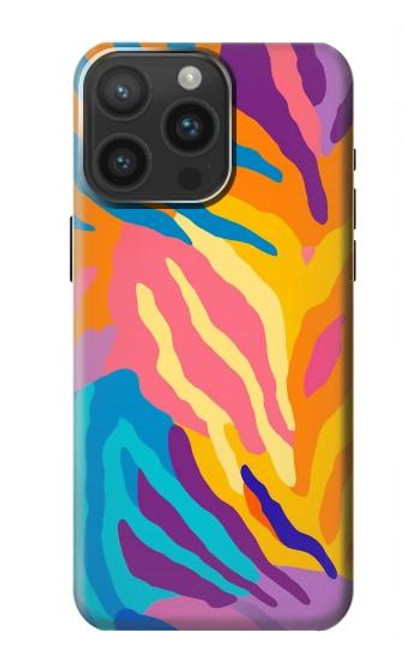 S4037 Colorful Zebra Pattern Hülle Schutzhülle Taschen für iPhone 15 Pro Max