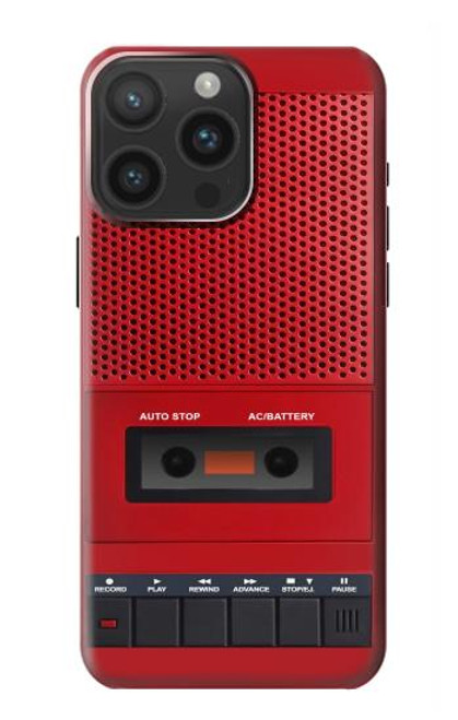 S4073 Vintage Red Cassette Player Graphic Hülle Schutzhülle Taschen für iPhone 15 Pro Max