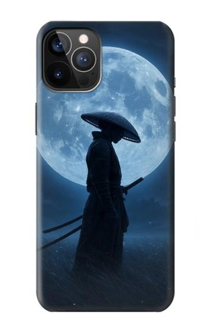 S4034 Samurai Moon Night Hülle Schutzhülle Taschen für iPhone 12, iPhone 12 Pro