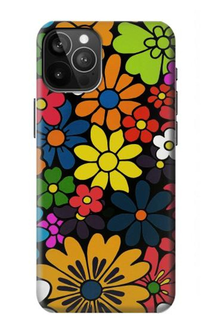 S4043 Colorful Flowers Cartoon Hülle Schutzhülle Taschen für iPhone 12 Pro Max