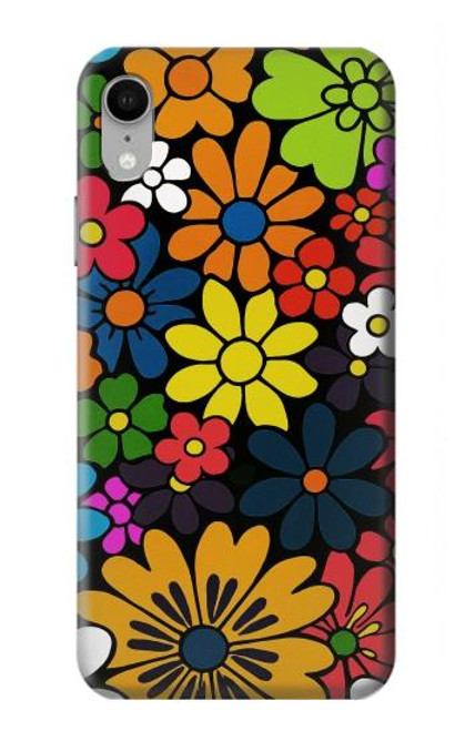 S4043 Colorful Flowers Cartoon Hülle Schutzhülle Taschen für iPhone XR