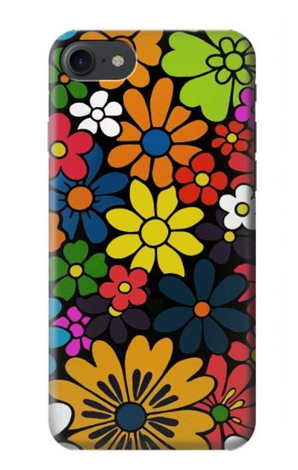 S4043 Colorful Flowers Cartoon Hülle Schutzhülle Taschen für iPhone 7, iPhone 8, iPhone SE (2020) (2022)