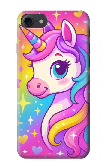 S4057 Cute Unicorn Cartoon Hülle Schutzhülle Taschen für iPhone 7, iPhone 8, iPhone SE (2020) (2022)