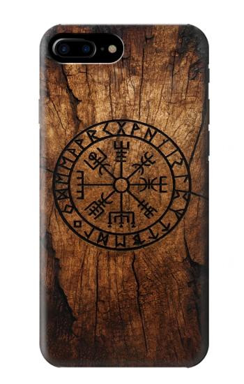 S4036 Viking Vegvisir Compass Wood Hülle Schutzhülle Taschen für iPhone 7 Plus, iPhone 8 Plus