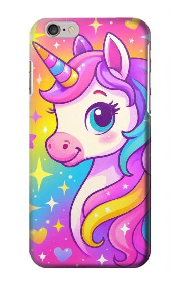 S4057 Cute Unicorn Cartoon Hülle Schutzhülle Taschen für iPhone 6 6S