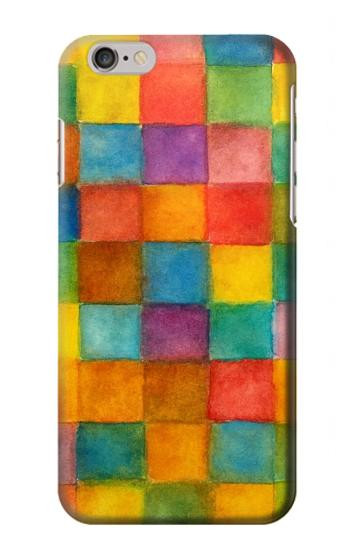 S4077 Water Color Painting Colorful Check Pattern Hülle Schutzhülle Taschen für iPhone 6 6S