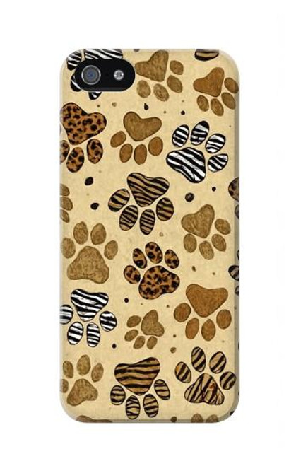 S4032 Wild Animal Paw Foot Print Hülle Schutzhülle Taschen für iPhone 5 5S SE