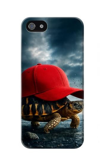 S4056 Madagascar Turtle Red Cap Hülle Schutzhülle Taschen für iPhone 5 5S SE
