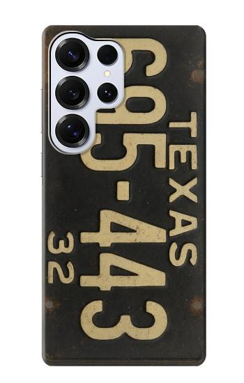 S4061 Vintage Texas Car License Plate Hülle Schutzhülle Taschen für Samsung Galaxy S25 Ultra