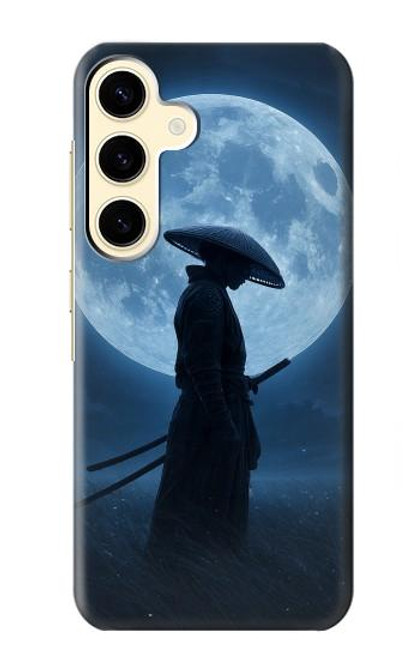S4034 Samurai Moon Night Hülle Schutzhülle Taschen für Samsung Galaxy S24