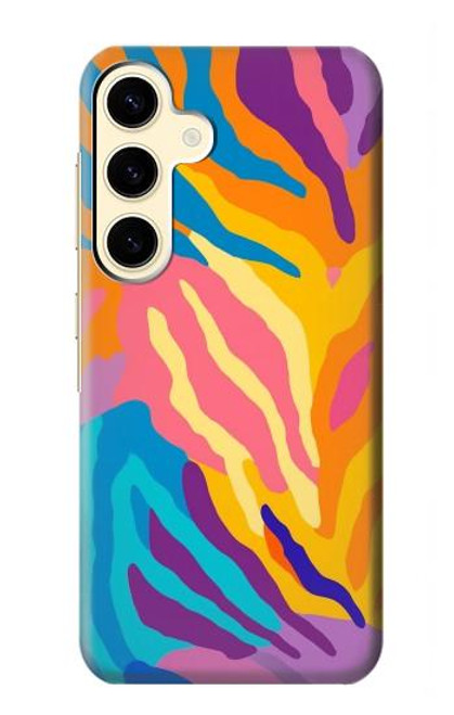 S4037 Colorful Zebra Pattern Hülle Schutzhülle Taschen für Samsung Galaxy S24