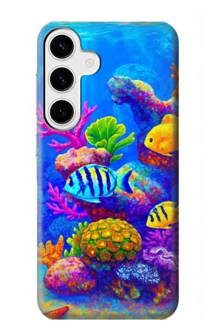 S4058 Colorful Aquarium Hülle Schutzhülle Taschen für Samsung Galaxy S24 Plus