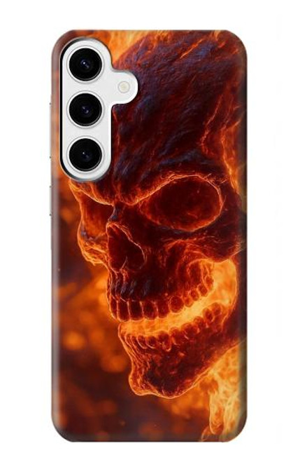 S4062 Fire Skull Hülle Schutzhülle Taschen für Samsung Galaxy S24 Plus