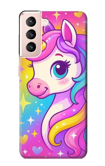 S4057 Cute Unicorn Cartoon Hülle Schutzhülle Taschen für Samsung Galaxy S21 5G