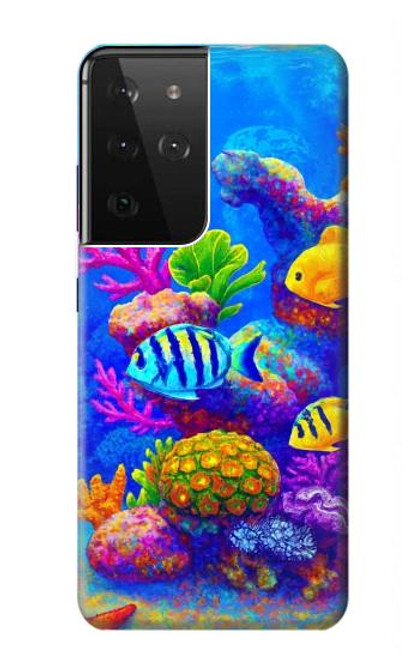 S4058 Colorful Aquarium Hülle Schutzhülle Taschen für Samsung Galaxy S21 Ultra 5G