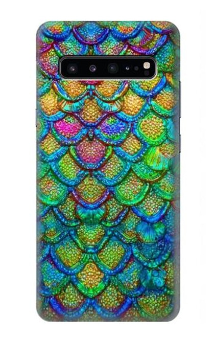 S4071 Colorful Mermaid Scale Hülle Schutzhülle Taschen für Samsung Galaxy S10 5G