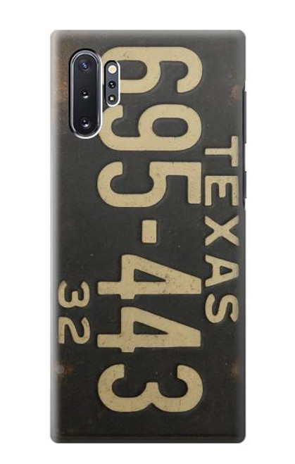 S4061 Vintage Texas Car License Plate Hülle Schutzhülle Taschen für Samsung Galaxy Note 10 Plus