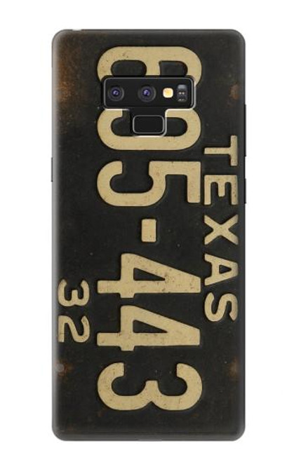 S4061 Vintage Texas Car License Plate Hülle Schutzhülle Taschen für Note 9 Samsung Galaxy Note9