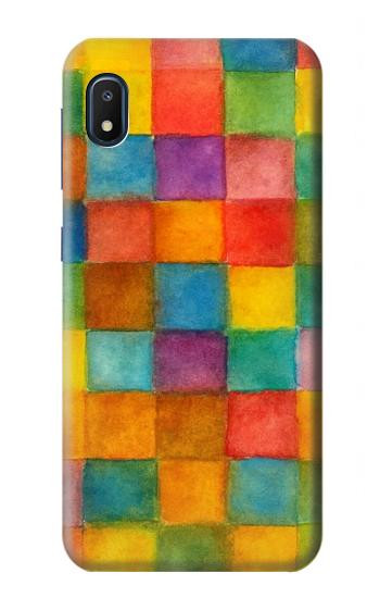 S4077 Water Color Painting Colorful Check Pattern Hülle Schutzhülle Taschen für Samsung Galaxy A10e