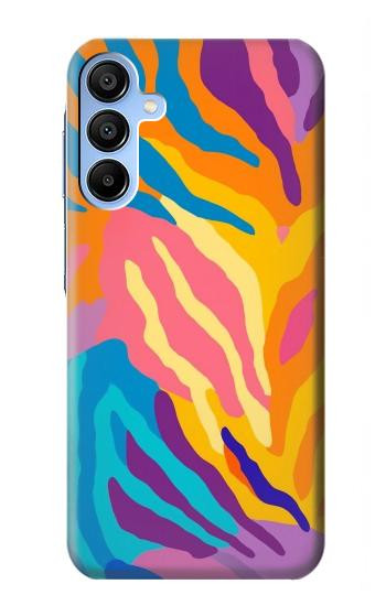 S4037 Colorful Zebra Pattern Hülle Schutzhülle Taschen für Samsung Galaxy A15 5G